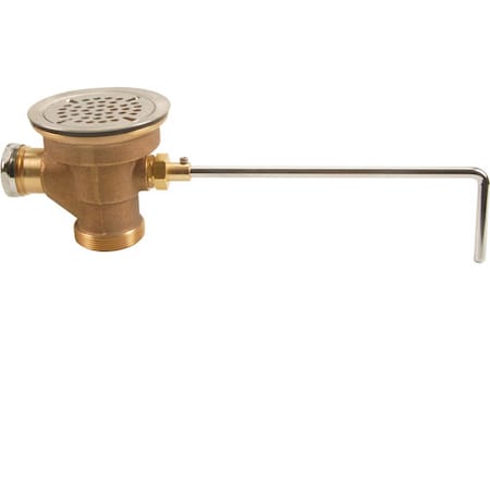 Fisher Mfg Waste, Twist , Brass, W/Ss Valve 22438